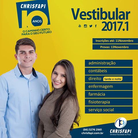 Faculdade Chrisfapi abre inscrições para o vestibular 2017 - Imagem 1