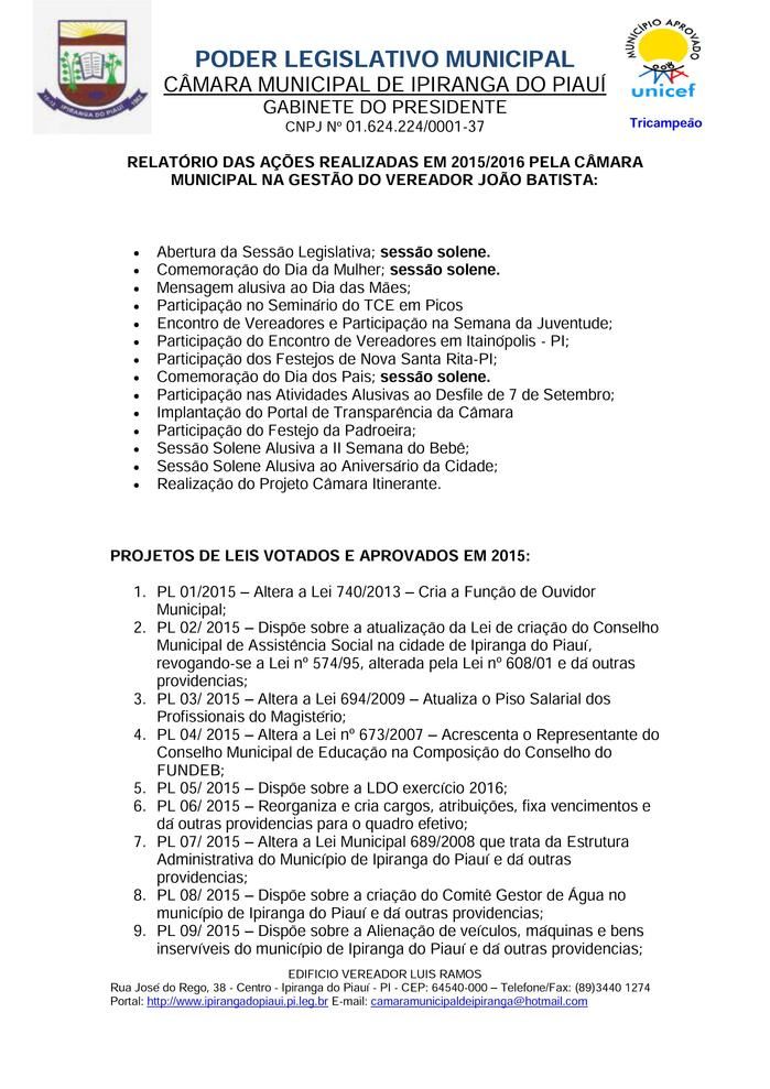 Vereador João Batista Realiza Prestação de Contas - Imagem 2