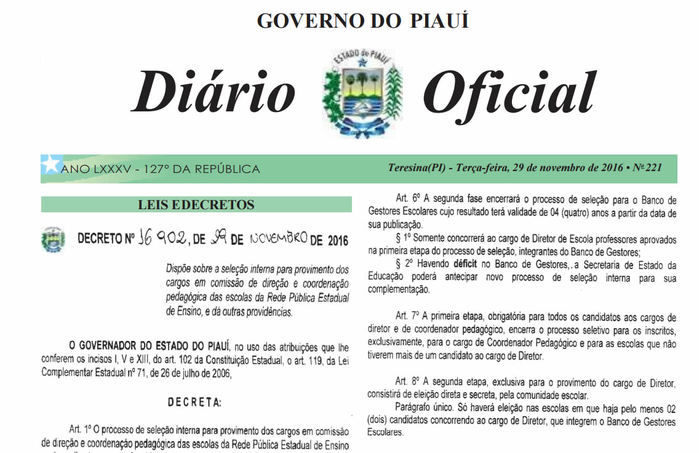 Seduc/PI realizará seleção para diretores e coordenadores - Imagem 1