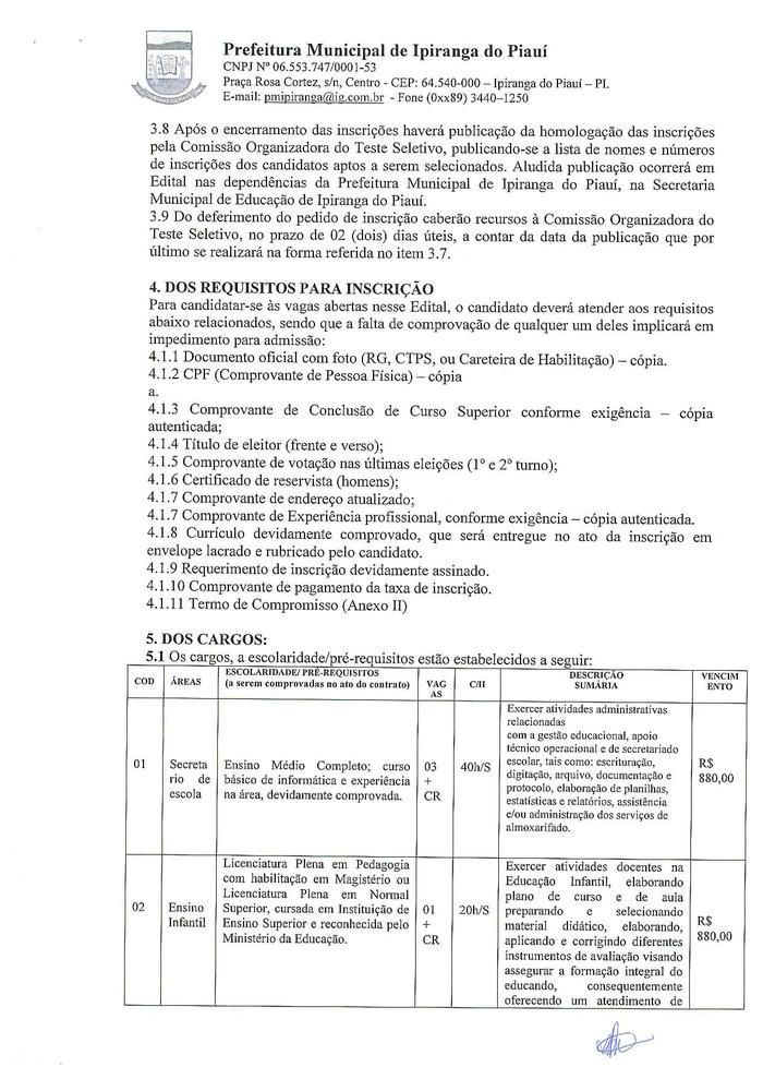 Secretaria Municipal de Educação realiza Processo Seletivo - Imagem 3