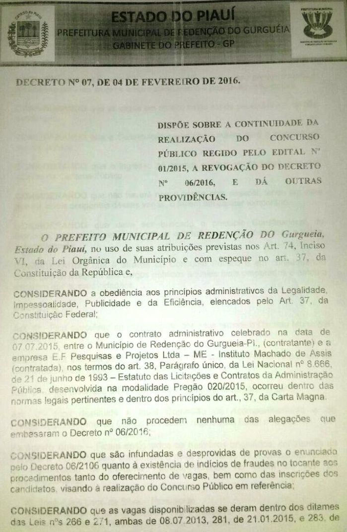 Concurso com Inscrições reabertas - Imagem 1