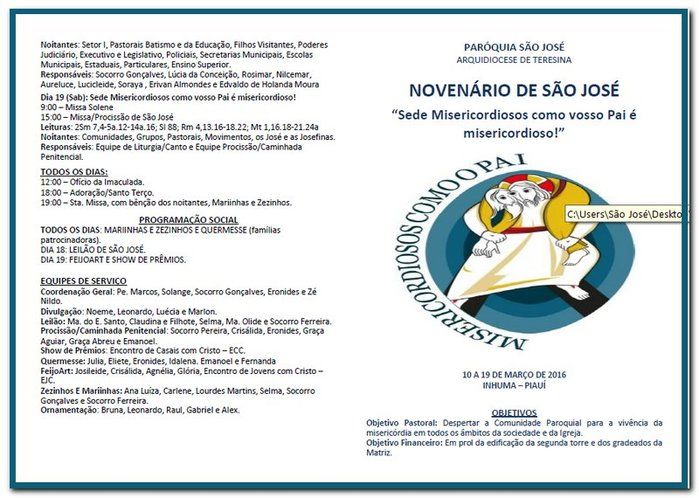 Programação Festejo de São José-2016 - Imagem 2