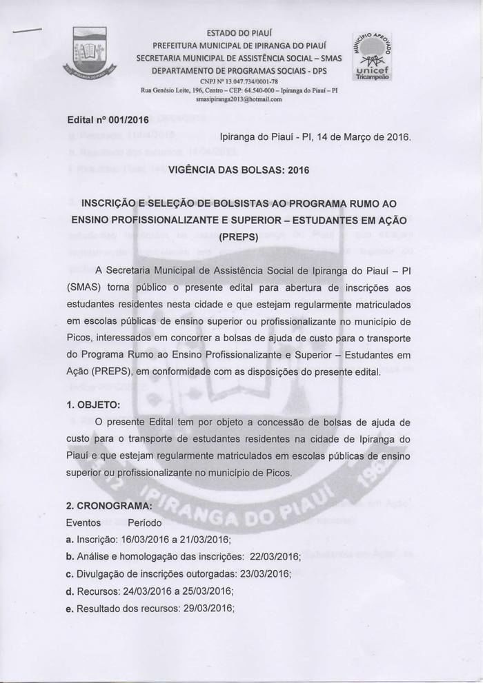 Programa Estudantes em Ação Divulga Edital - Imagem 1