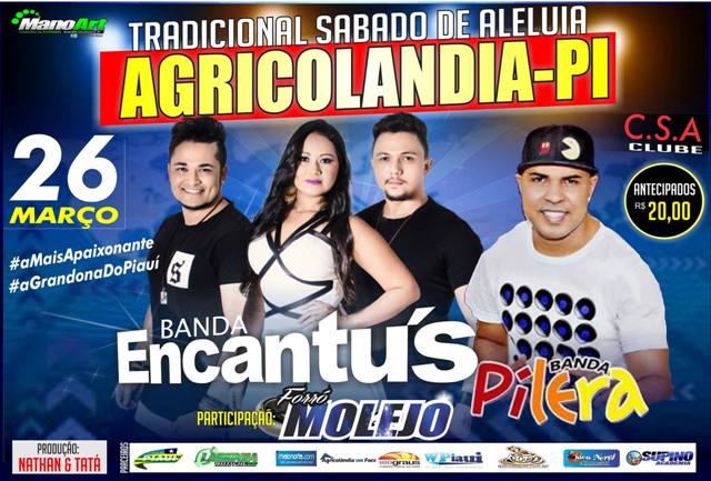Banda Encantus a grande atração Sábado de Aleluia em Agricolândia - Imagem 1