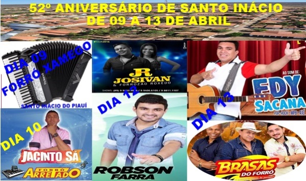 Veja a programação do 52º aniversário da cidade de Santo Inácio - Imagem 1