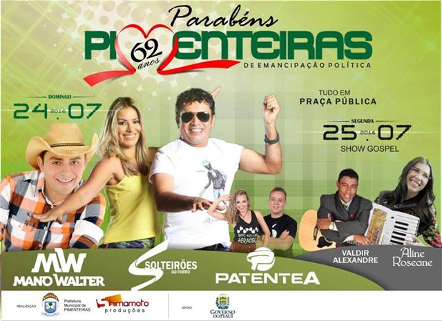 Solteirões, Mano Walter e PatenteA no aniversario de Pimenteiras - Imagem 1