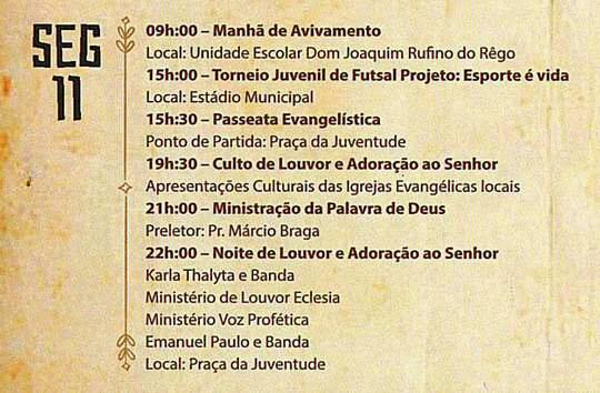 Confira a Programação da XXXIII Semana Cultura da Juventude - Imagem 3
