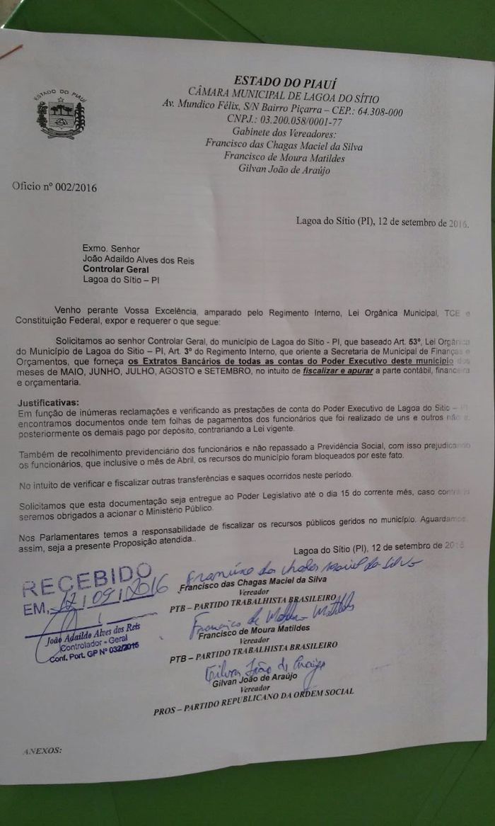 MP pode ser acionado contra Prefeitura de Lagoa do Sitio - Imagem 1