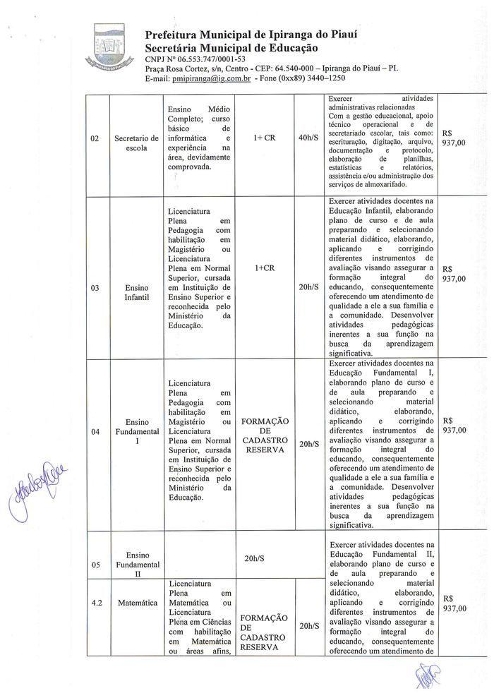 SEMED de Ipiranga Divulga Edital de Processo Seletivo - Imagem 4