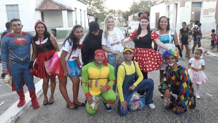 Personagens infantis animaram a festa 