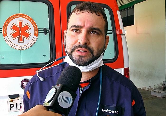 Médico do SAMU, Hydson Robério. (Crédito: Kairo Amaral)