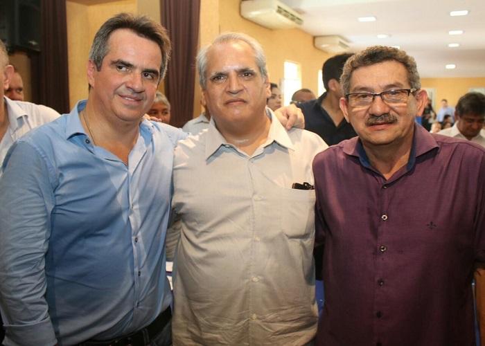 Senador Ciro Nogueira, Empresário Nelson Nogueira e Prefeito Alvimar Martins (Crédito: Enviadas)