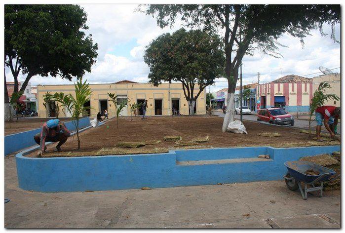 Prefeitura de Inhuma realiza implantação de grama em Praças  - Imagem 7