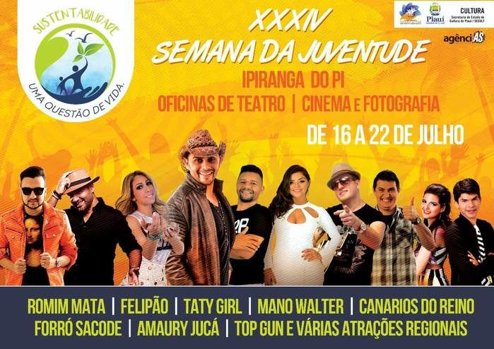 Prefeitura Divulga As Atrações Principais da Semana da Juventude - Imagem 1