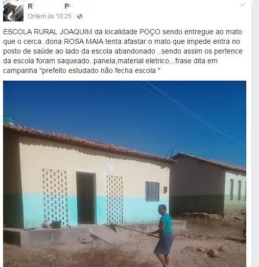Comunidade denuncia fechamento e abandono de Escola Rural - Imagem 2