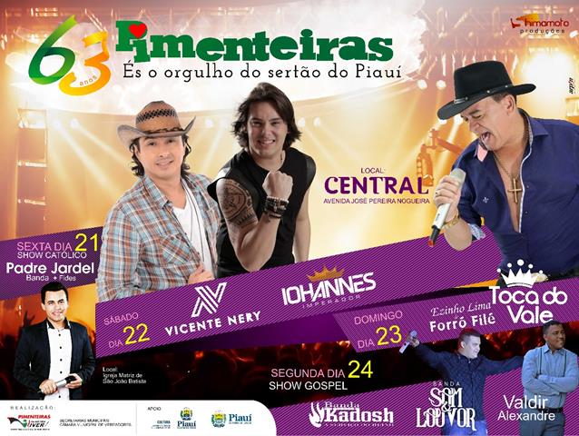 Prefeitura de Pimenteiras divulga programação dos 63 anos  - Imagem 1