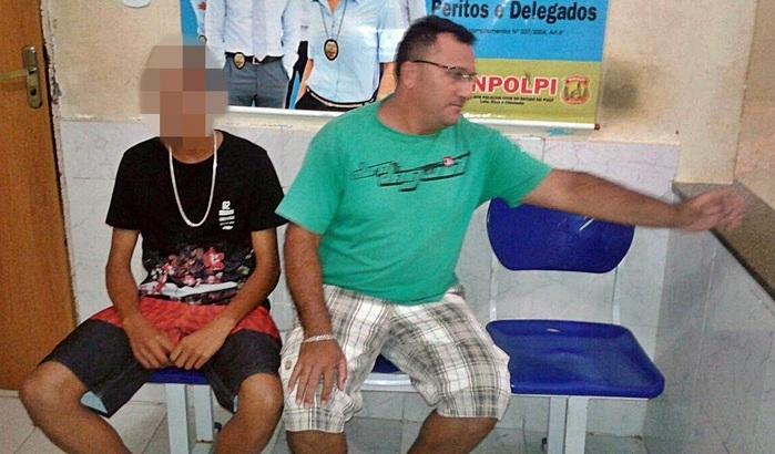 Menor delatou o tio. 