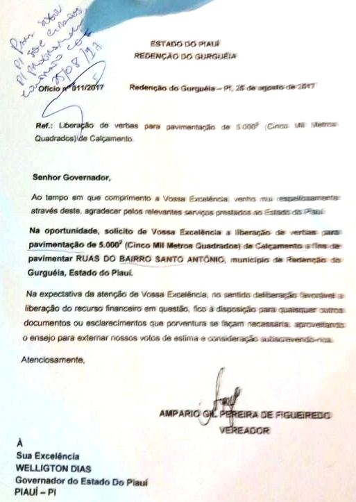 Vereador Amparo Gil consegue pavimentação de ruas junto ao Governo - Imagem 1