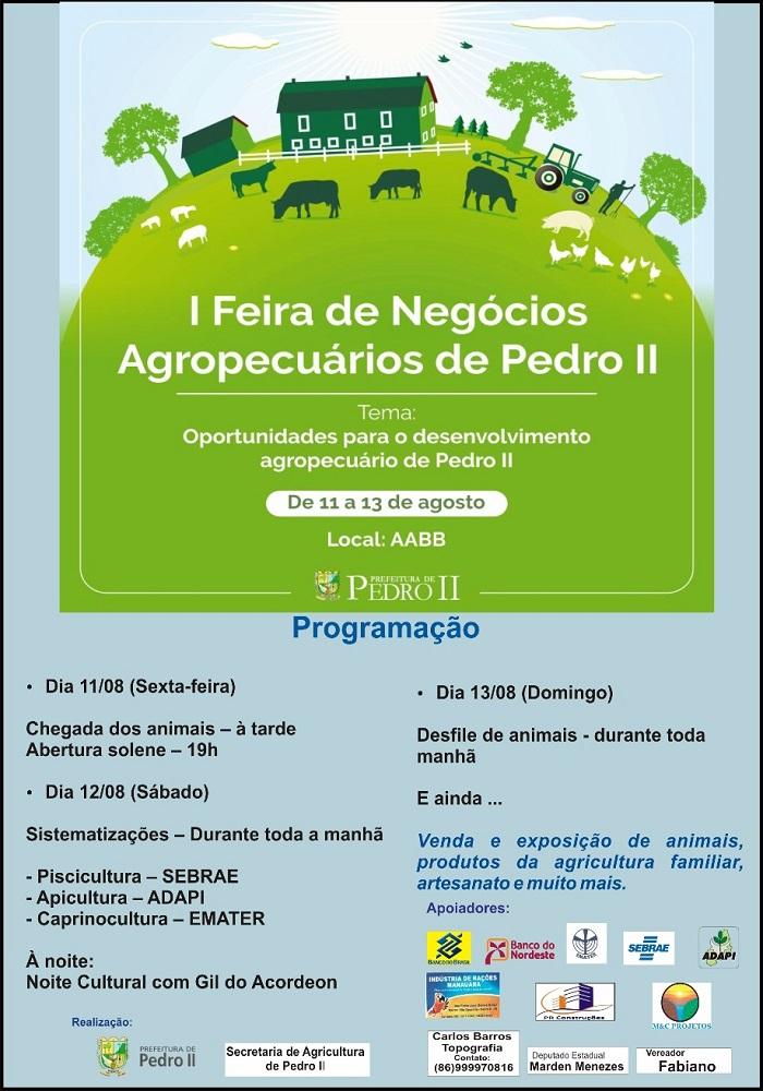 Município realiza a I Feira de Negócios Agropecuários de Pedro II  - Imagem 1