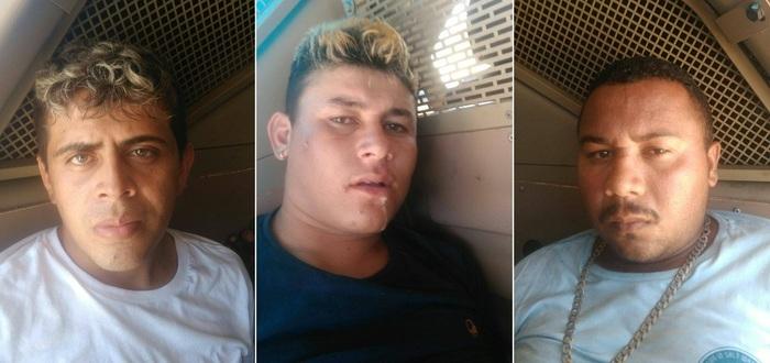 Paulo Sérgio, Francisco Helton e “Nego Jaime”. (Crédito: Arquivo / PM)