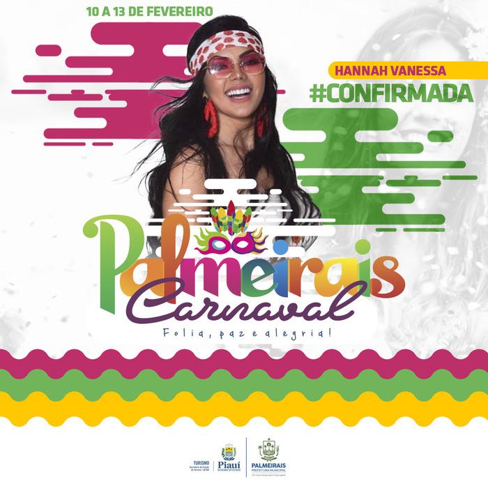 A estrela do axé, Hannah Vanessa, vai agitar os foliões 