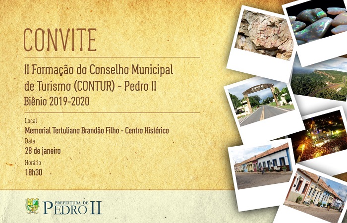 Pedro II irá realizar encontro da 'Segunda Formação do COMTUR–PEDRO II'