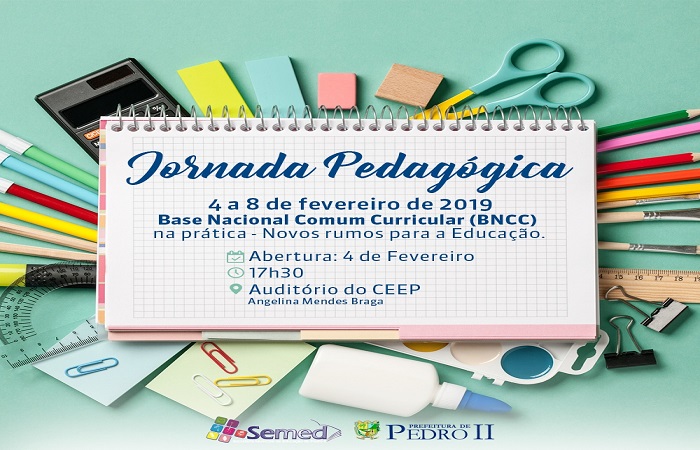 Jornada Pedagógica de Pedro II acontecerá de 4 a 8 de fevereiro