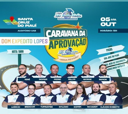 Prefeitura de Dom Expedito Lopes conduz alunos do município para AULÃO PRÉ-ENEM em Santa Cruz do Piauí.