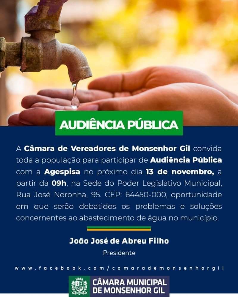 Câmara Municipal traz Agespisa para audiência pública. Agespisa e prefeitura anunciam ações imediatas - Imagem 1