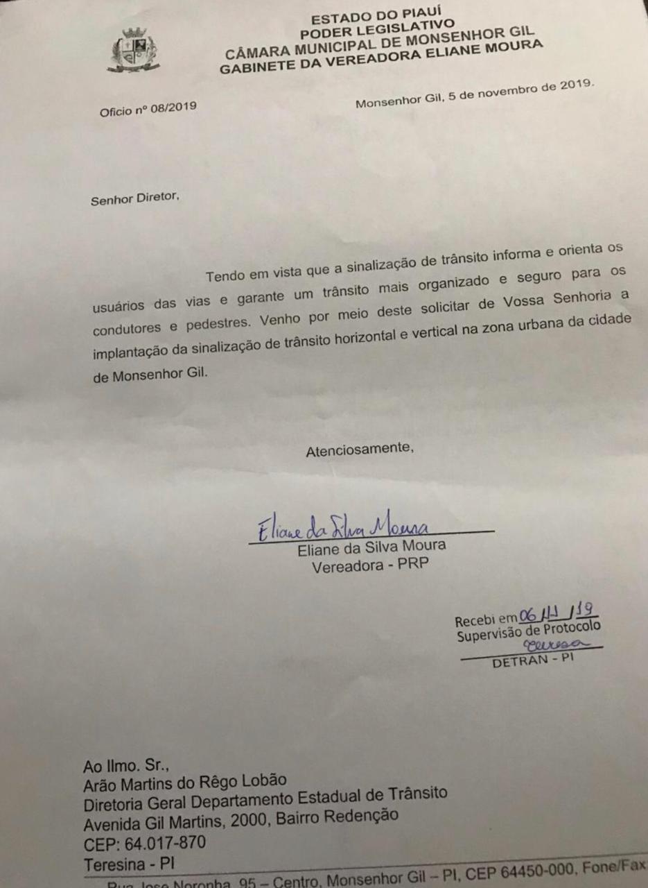 Diretor do Detran Piauí visita Monsenhor Gil visando sinalizar vias  - Imagem 1