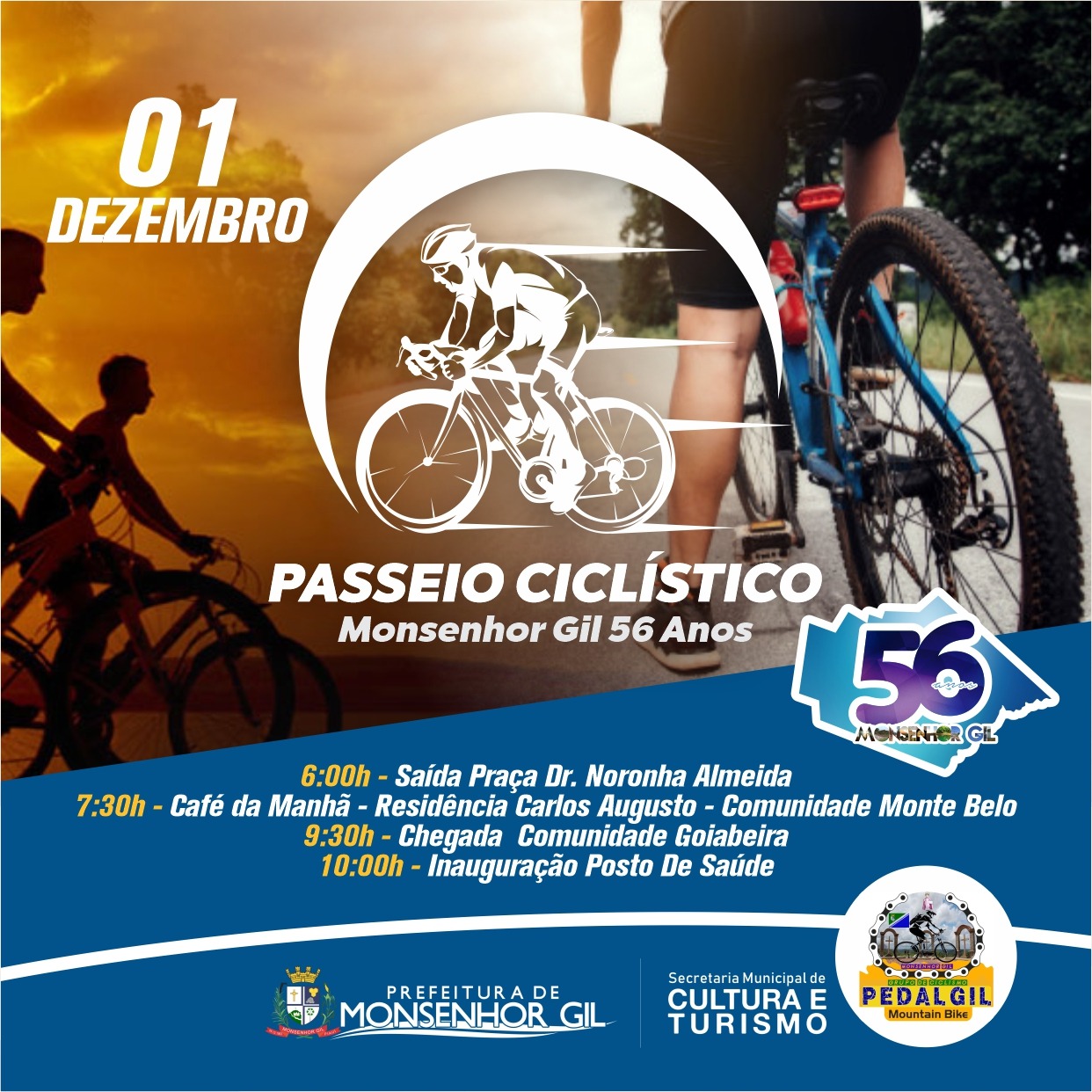 Prefeito João Luiz convida para prestigiar às comemorações do aniversário de Monsenhor Gil - 56 anos - Imagem 2