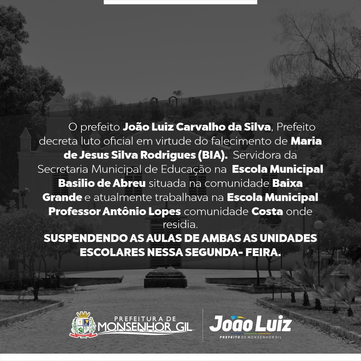 Prefeito João Luiz e Secretaria Norma Suely lamentam morte de servidora  - Imagem 3
