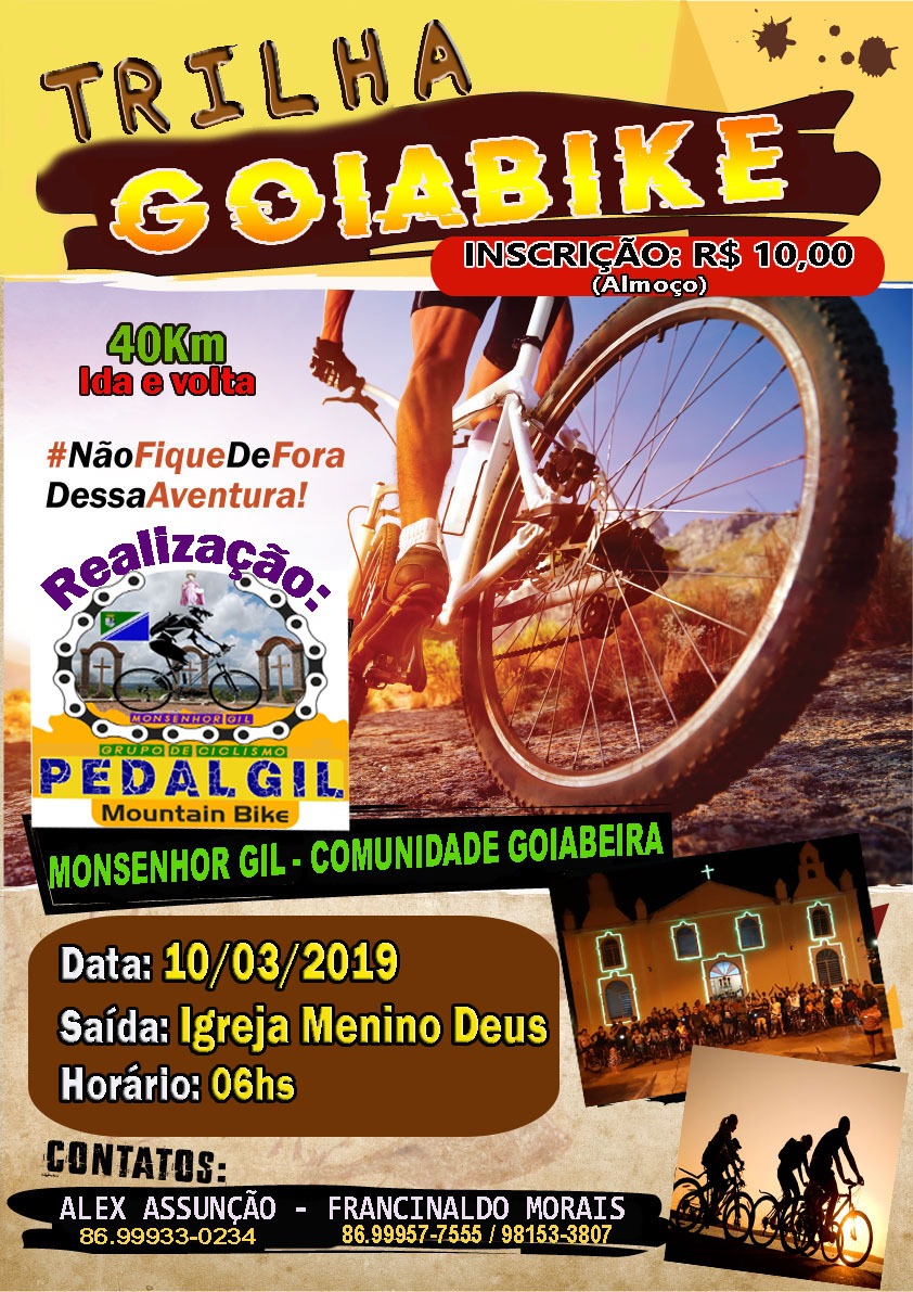 Passeio ciclístico movimenta turma de amantes desta prática em Monsenhor Gil - Imagem 1