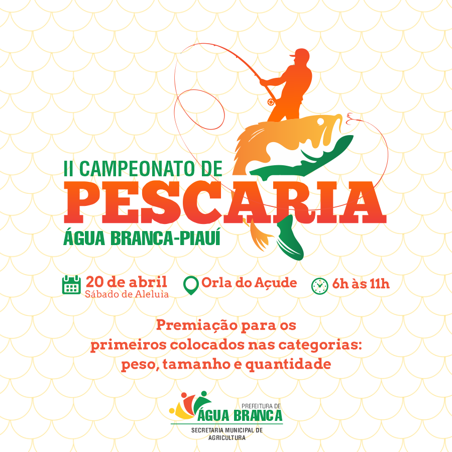 II Campeonato de Pescaria de Água Branca acontecerá dia 20 de abril - Imagem 1