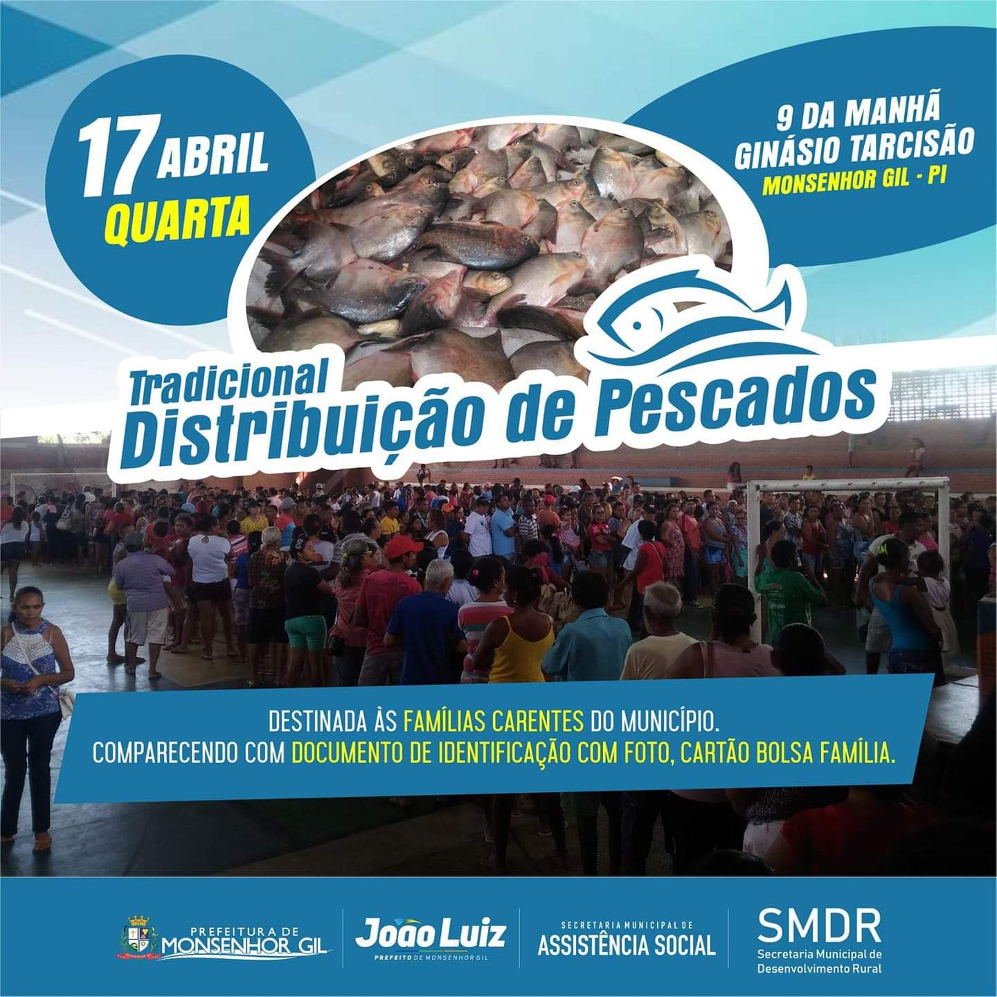 Prefeito João Luiz inova e descentraliza entrega do pescado 