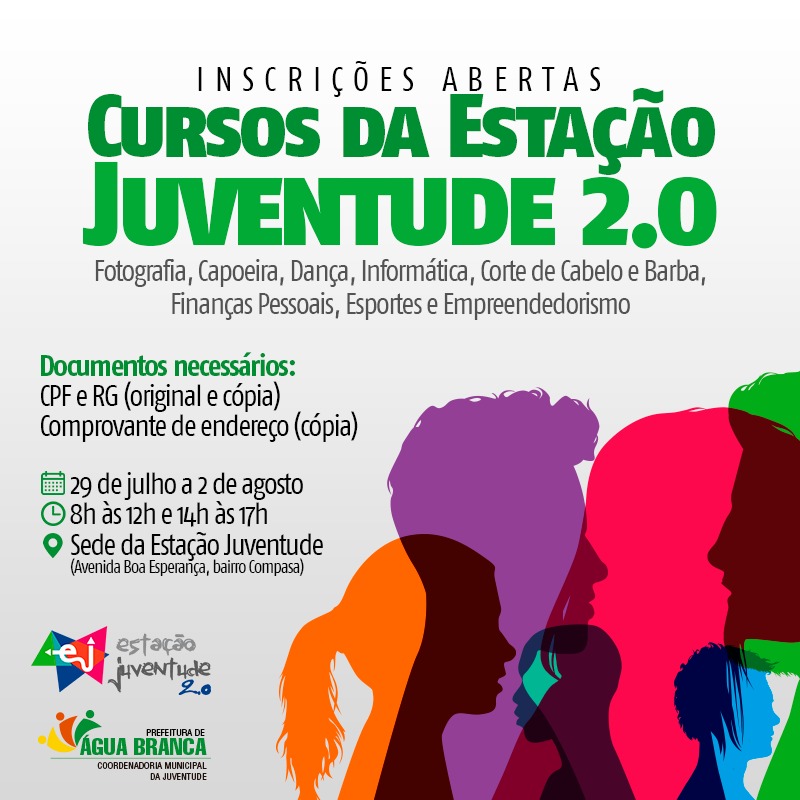 Água Branca: abertas as inscrições para os cursos da Estação Juventude 2.0 - Imagem 1