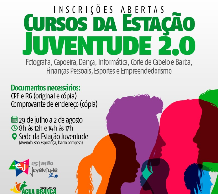 Água Branca: abertas as inscrições para os cursos da Estação Juventude 2.0