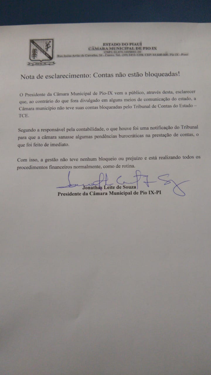 Nota de esclarecimento: Contas não estão bloqueadas! - Imagem 1