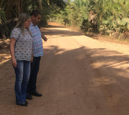 Prefeito Antonio Neto visita obra de recuperação de estradas