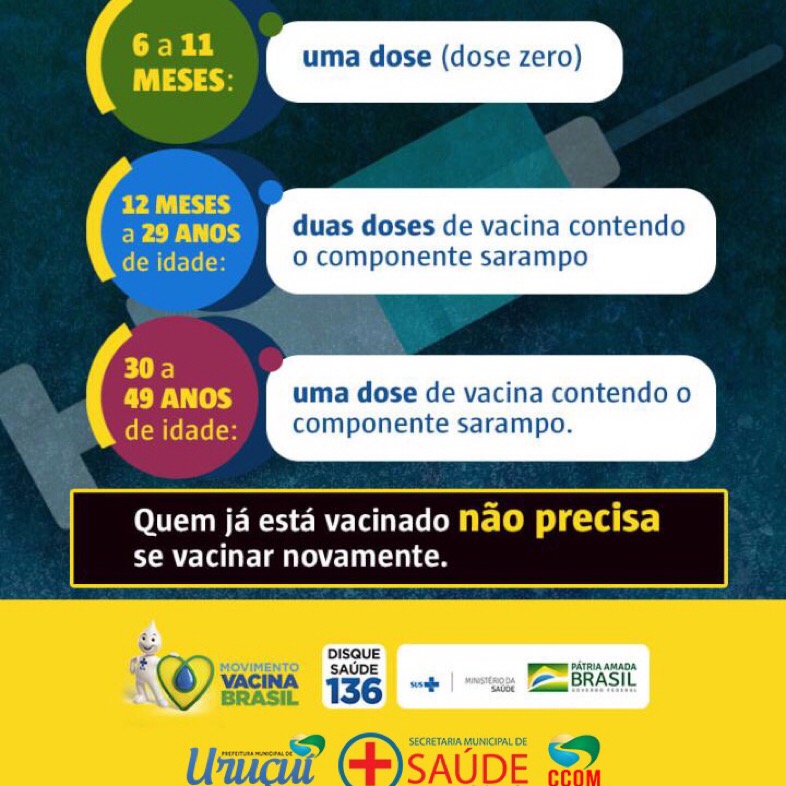 PMU intensifica vacinação contra o sarampo - Imagem 1