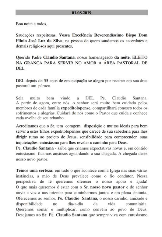 Dom Expedito Lopes realiza Celebração Histórica para receber o Padre Cláudio - Imagem 4