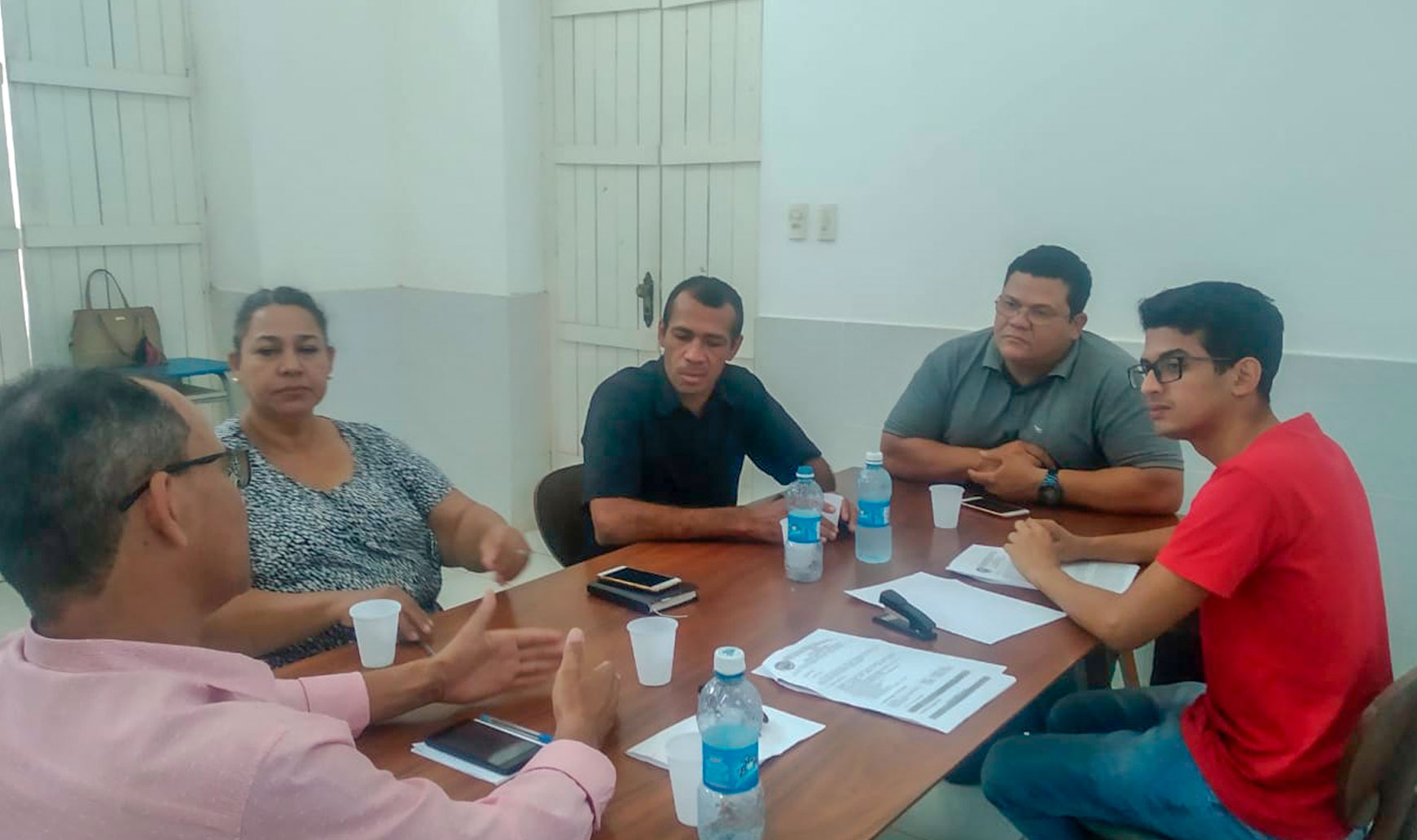 Neto em sua primeira reunião como Secretário de Governo