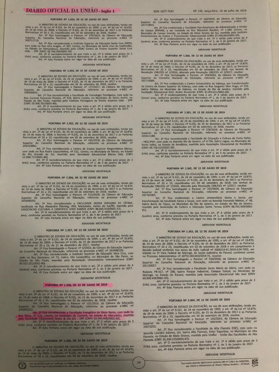 Errata: Dono da Faculdade SEVEN esclarece informações relacionadas a instituição  - Imagem 10