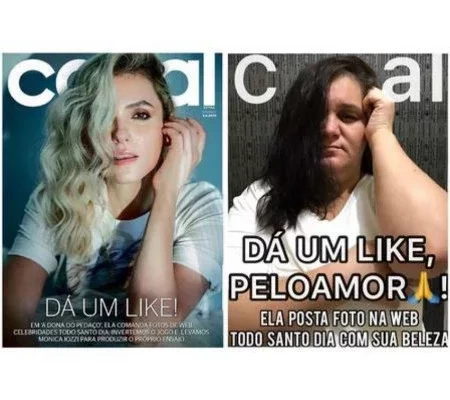 Dona de casa conquista celebridades ao imitá-las em capas de revistas