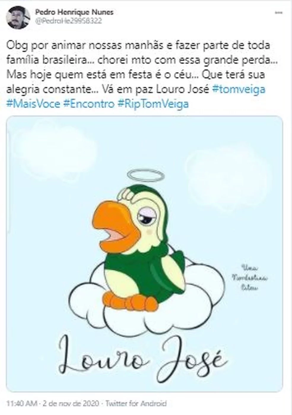 Ilustrações com Tom Veiga invadem as redes sociais em homenagens - imagem 28898