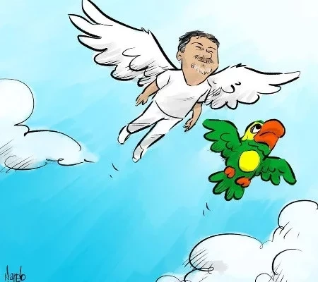 Ilustrações com Tom Veiga invadem as redes sociais em homenagens