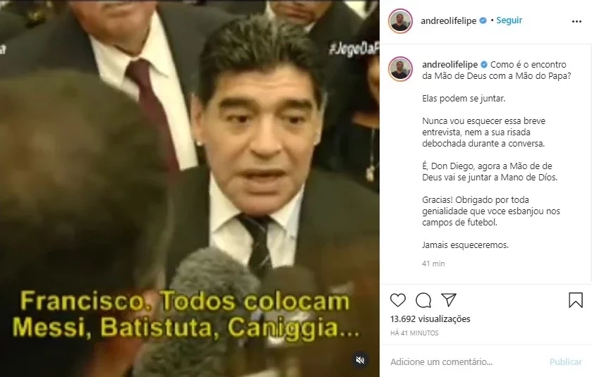 Atletas e artistas lamentam morte do craque Diego Maradona - imagem 30020