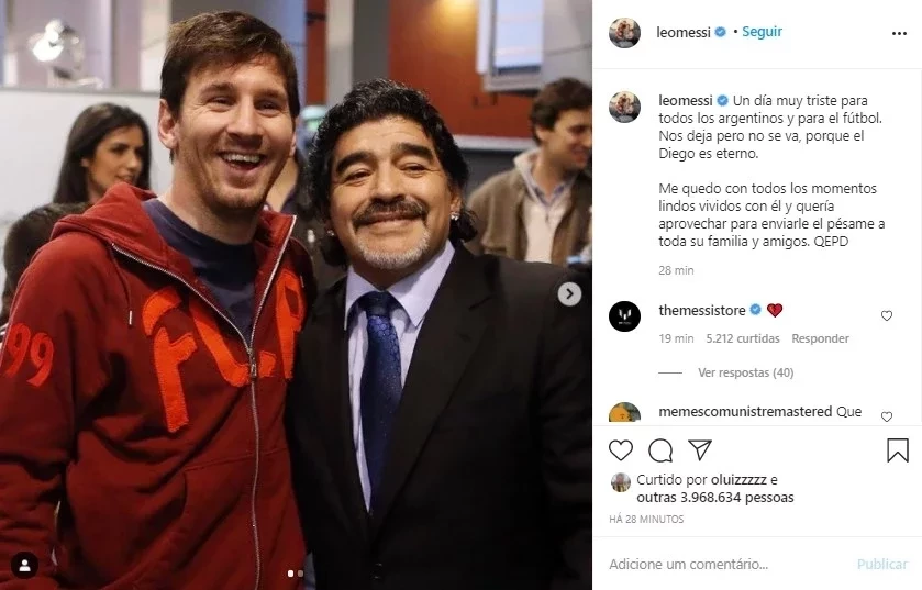 Atletas e artistas lamentam morte do craque Diego Maradona - imagem 30047