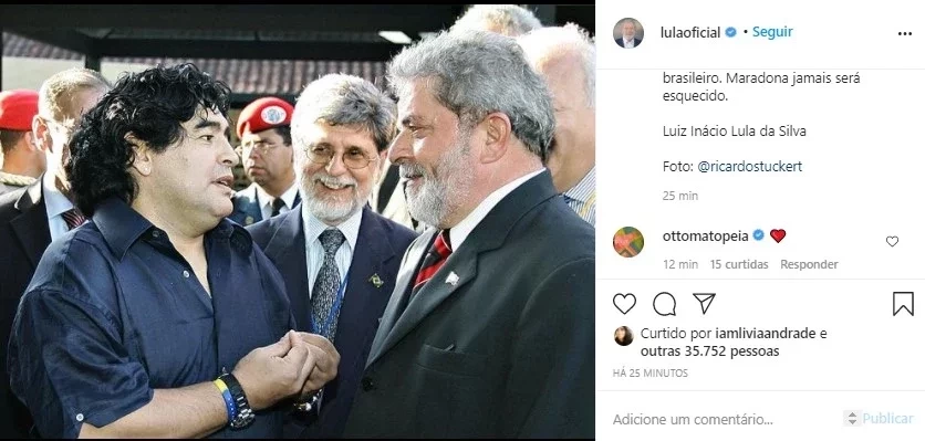 Atletas e artistas lamentam morte do craque Diego Maradona - imagem 30024