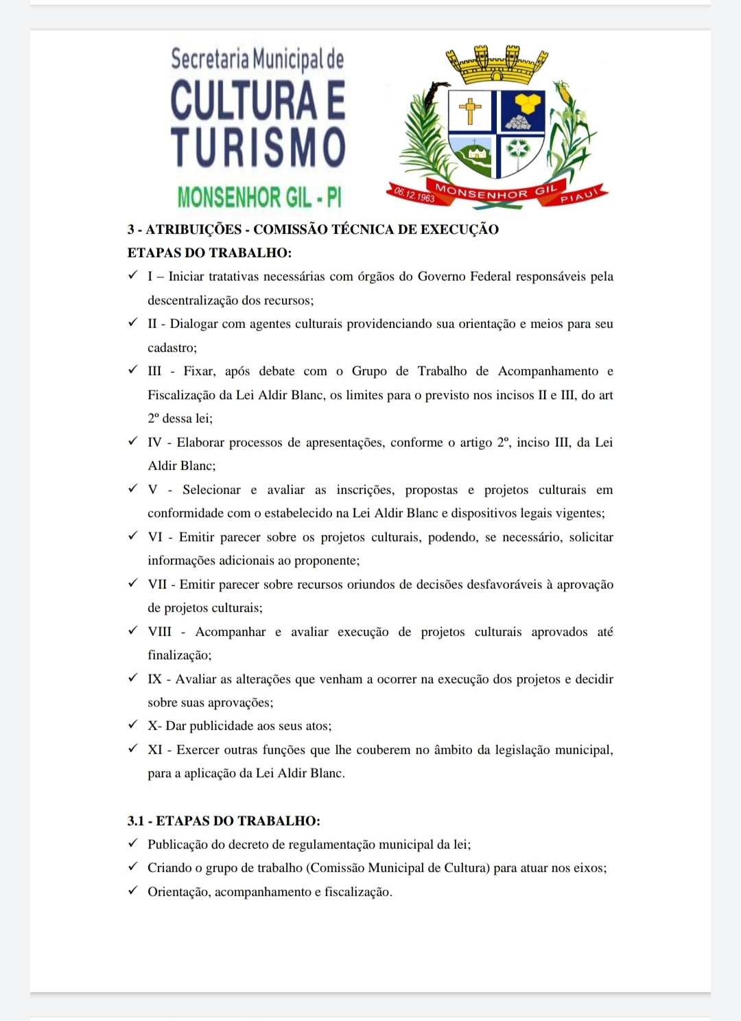 Monsenhor Gil dá início ao pagamento dos beneficiários do Auxílio Emergencial da Cultura - Lei Aldir Blanc - Imagem 6